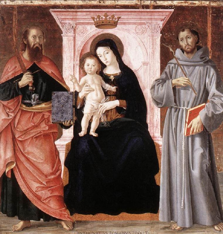 Madonna Enthroned with the Infant Christ and Saints jj, ANTONIAZZO ROMANO